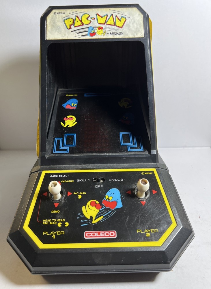 Vintage Coleco PAC-Man Tabletop Mini Arcade Game WORKS