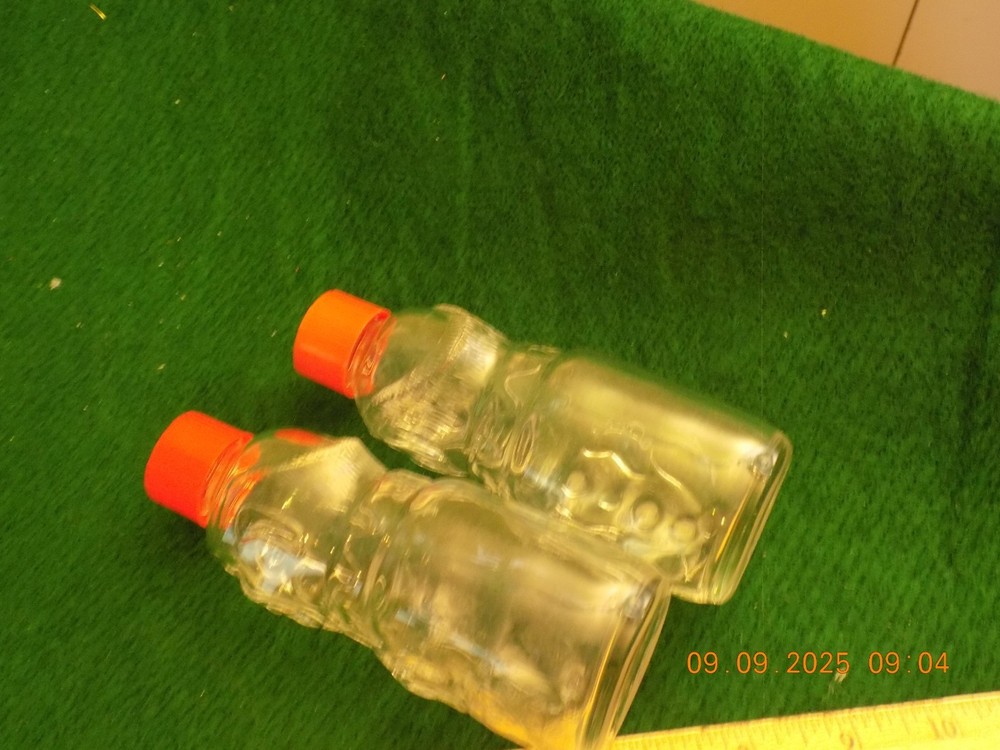 Vintage clear glass clown empty candy containers
