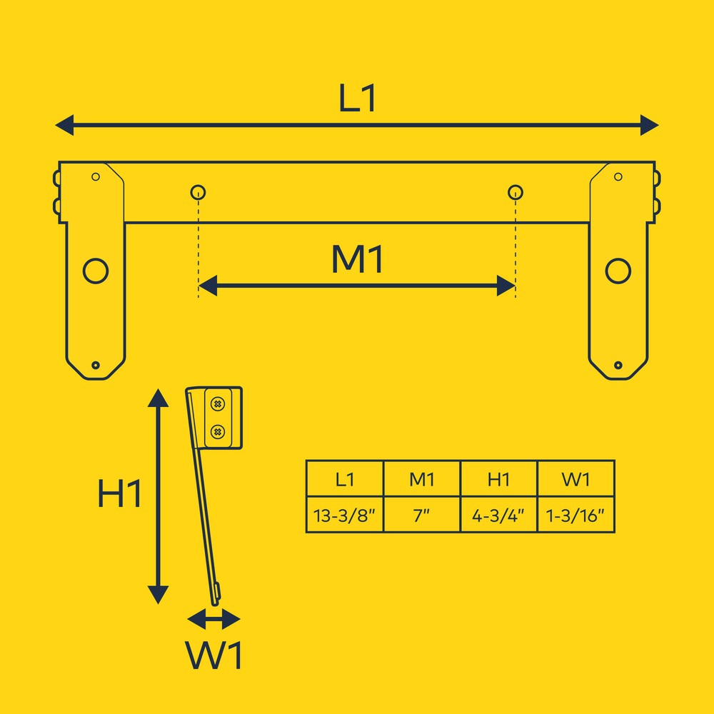 LAMPHUS Vertical License Plate Mounting Bracket PlanarFlash Lighthead