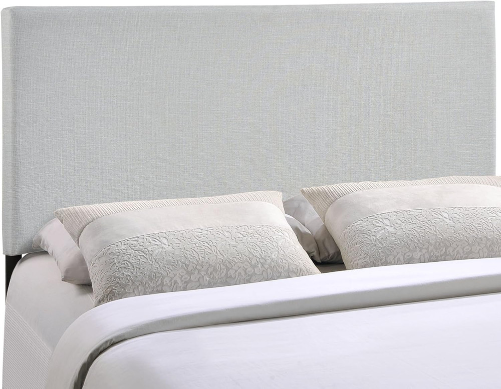 Region Linen Fabric Upholstered Full Headboard in Gray