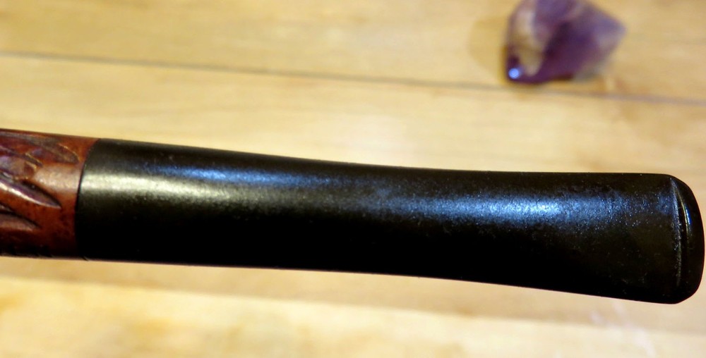 Lord Eden Rustic Briar Pipe Rhodesian Shape Straight Push-In Stem w/ Stinger