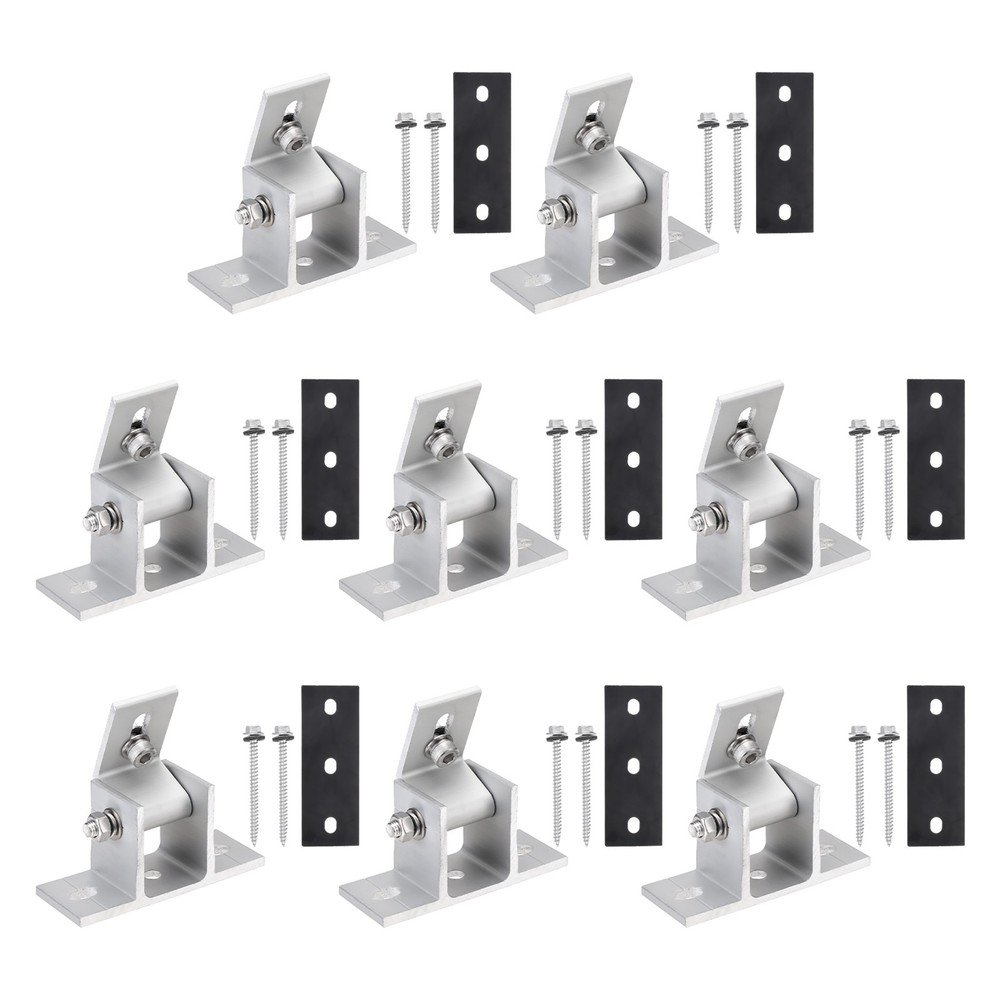 8 Pack Adjustable Solar Panel Tilt Mount Bracket, Adjustable Mounting Kit, White