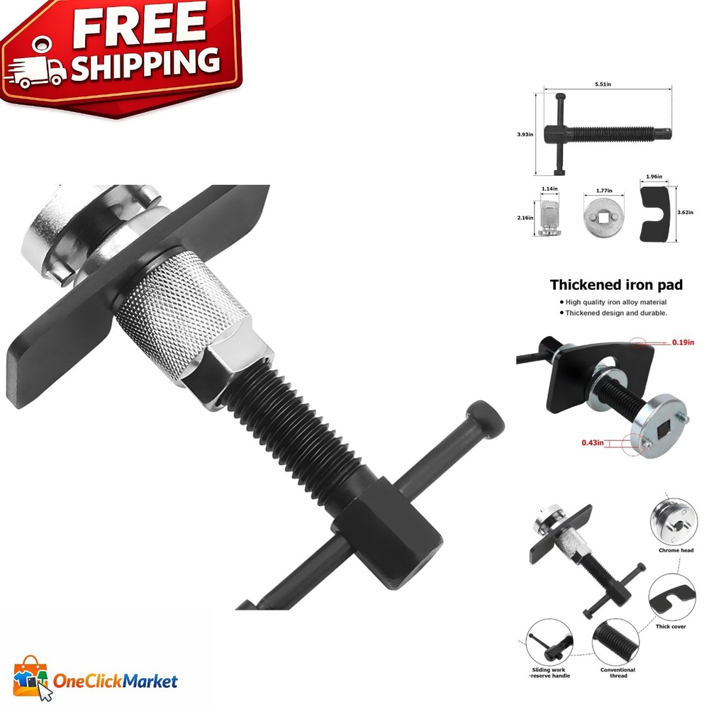 3-Piece Brake Caliper Piston Rewind Tool Set - Effortless Brake Pad Replacement