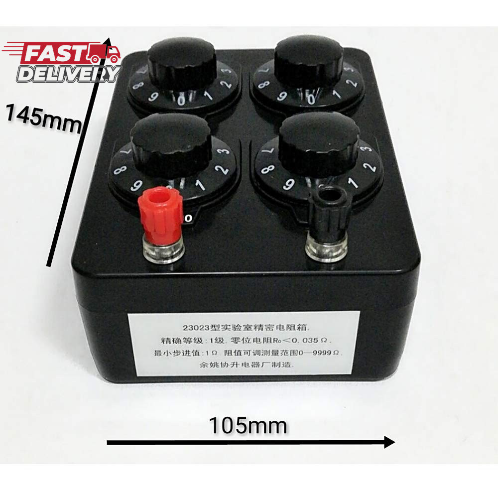 Acxico 1Pcs 0-9999 Ohm Simple Resistance Box Precision Variable Resistor for Phy