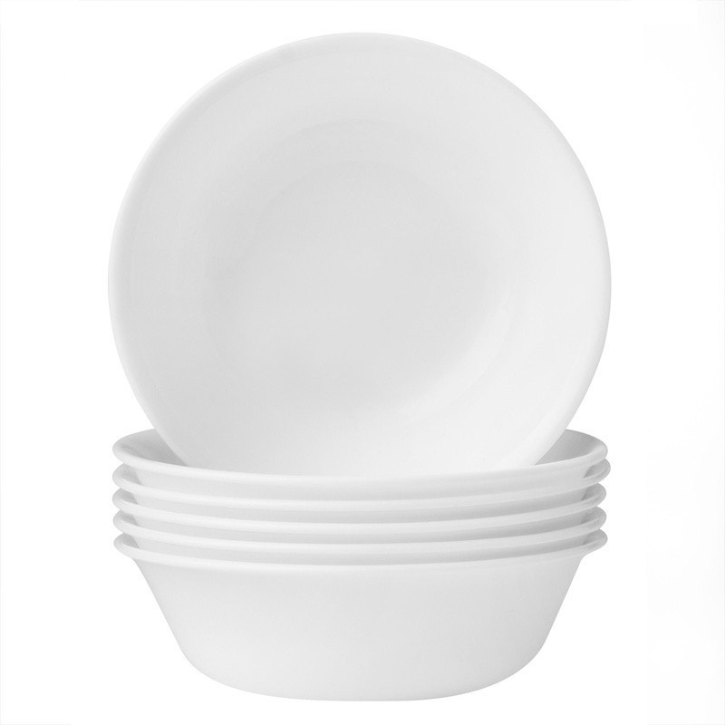 Durable Stackable Microwave Safe Soup Bowl Set 6 Piece Vitrelle Glass Dinnerware