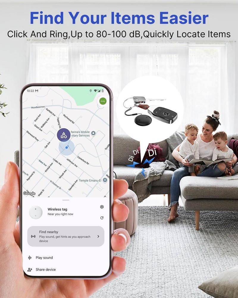 Air Tag for Android Smart Tracker Tags [4 Pack] – Bluetooth Item Finders C