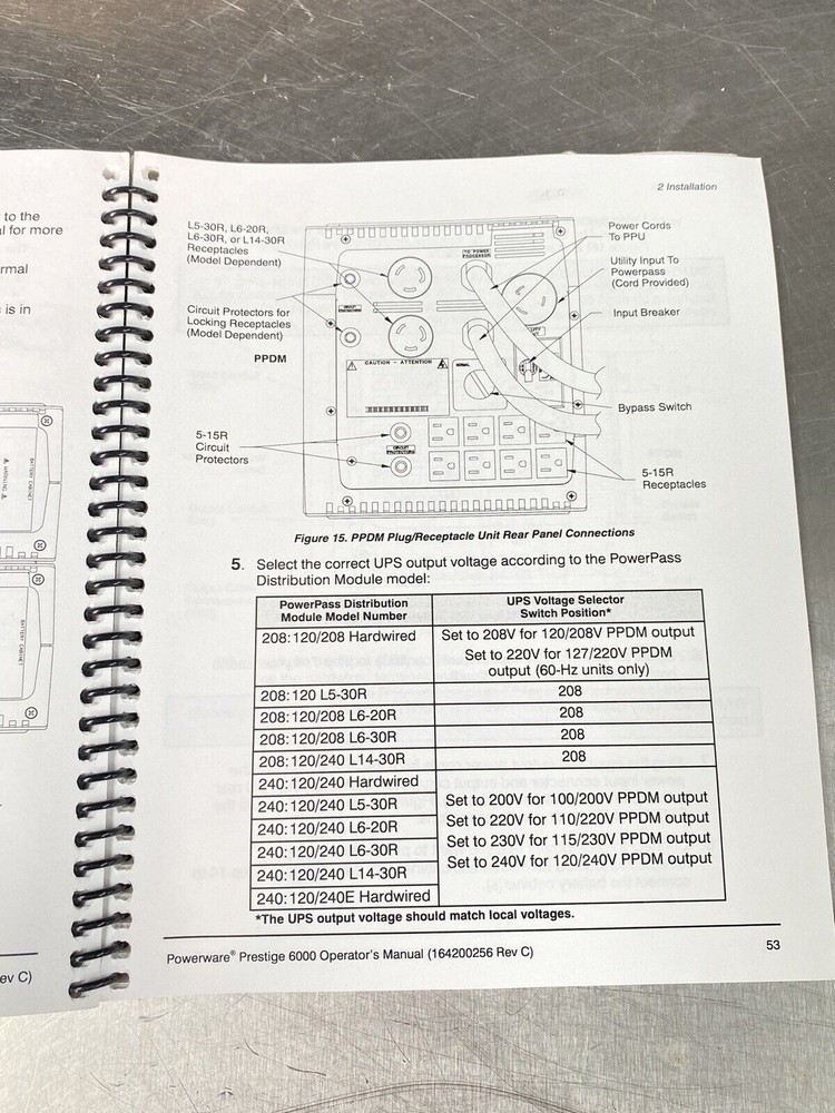 Powerware 9 Prestige Series 4500 / 6000 - Users Manual / Instructions Book