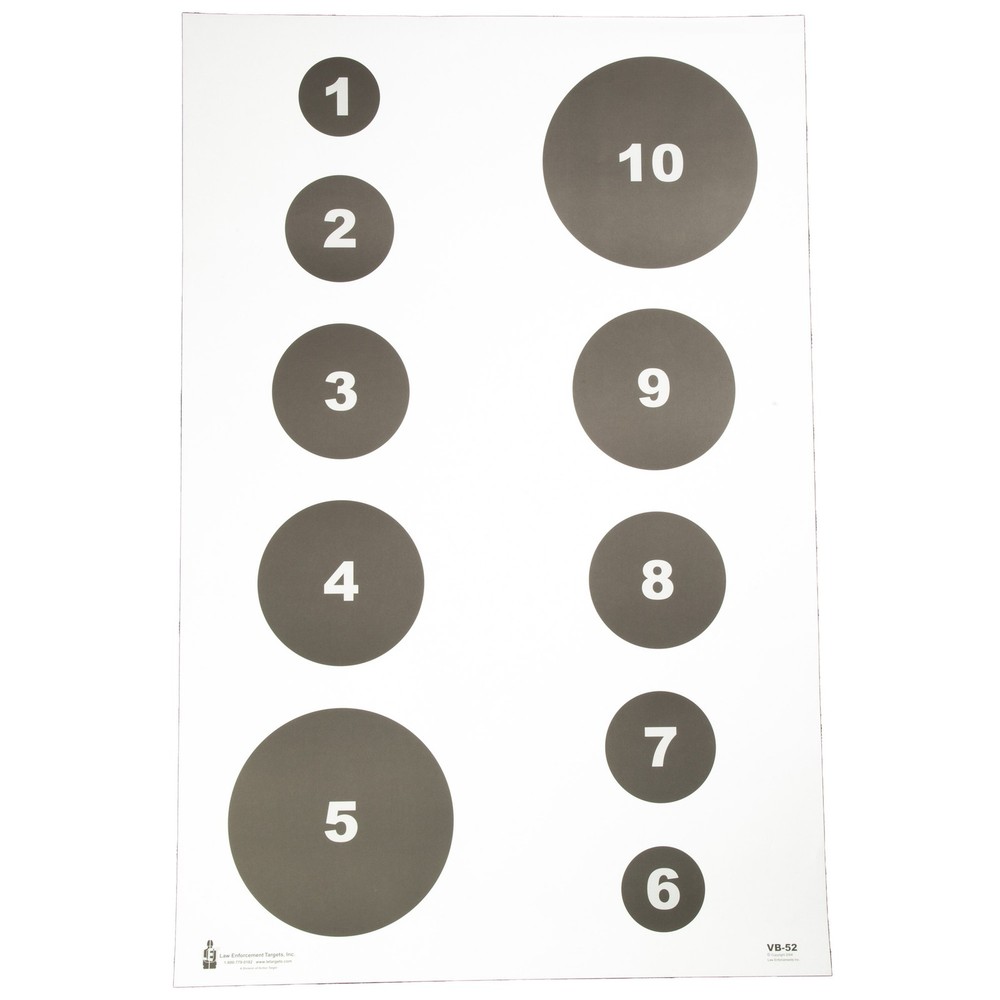 Action Target Military Varied Circle Command Training Target 23x35 100 Pack