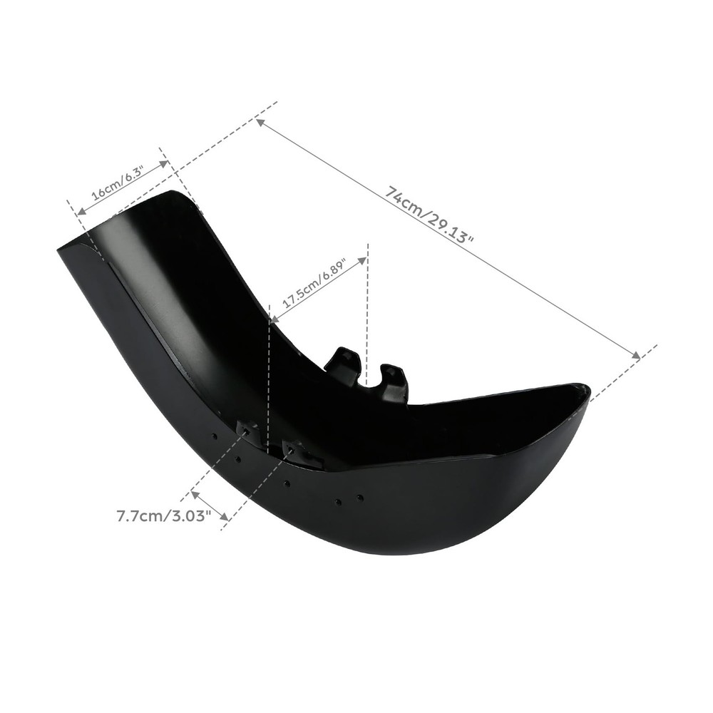 Black Front Fender For Touring