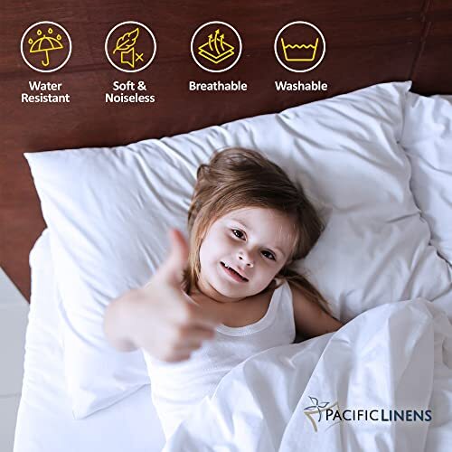 Pillow Protector - Poly-Cotton Blend Pillow Covers - Water and Dust Resistant