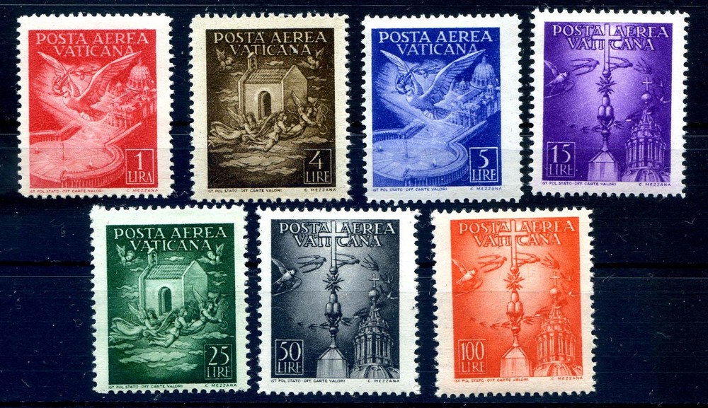 VATICAN - 1947 AIRMAIL NEW SERIES ** MNH