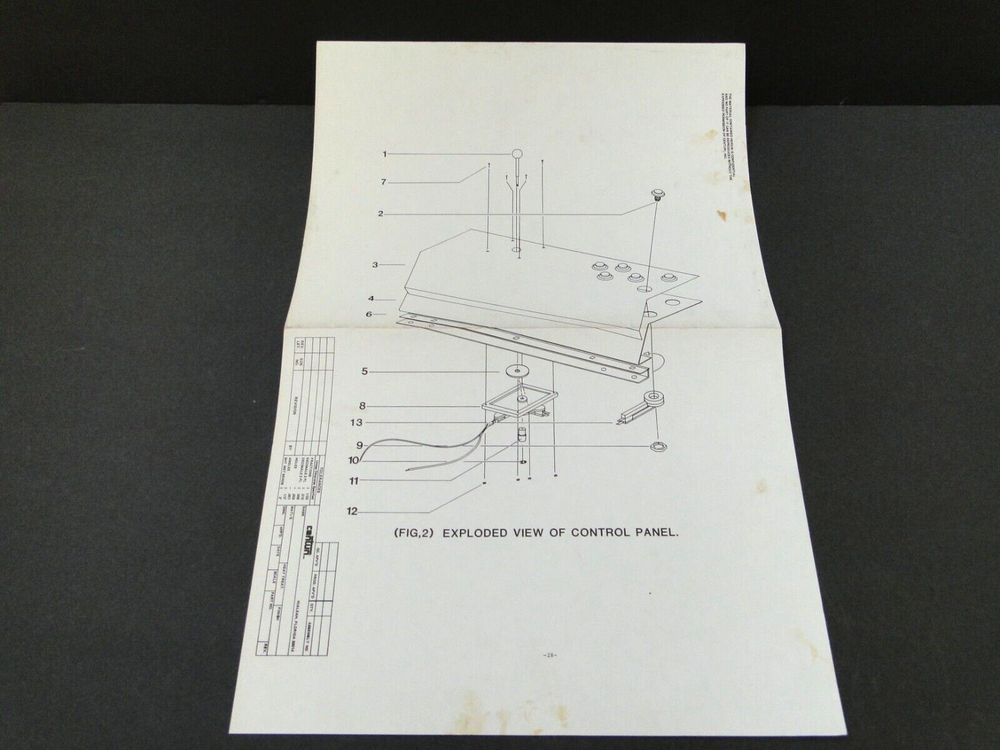 Vintage 1981 Vanguard Arcade Service Manual (Please Read Description)