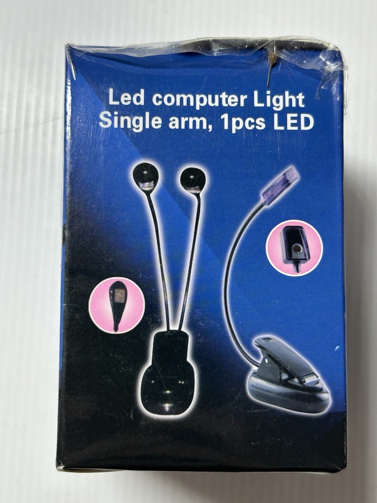 LED BOOK LIGHT 2 ARMS, 4 PCS LED