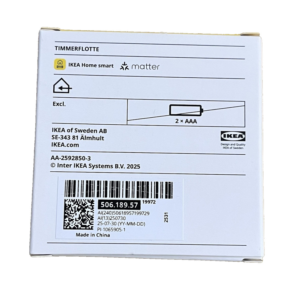 TIMMERFLOTTE Temperature/humidity sensor, smart