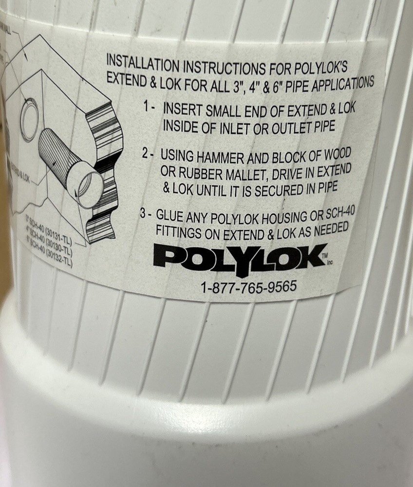 POLYLOK Septic Tank Effluent Filter Extend & Lok Lock for 4" Pipe