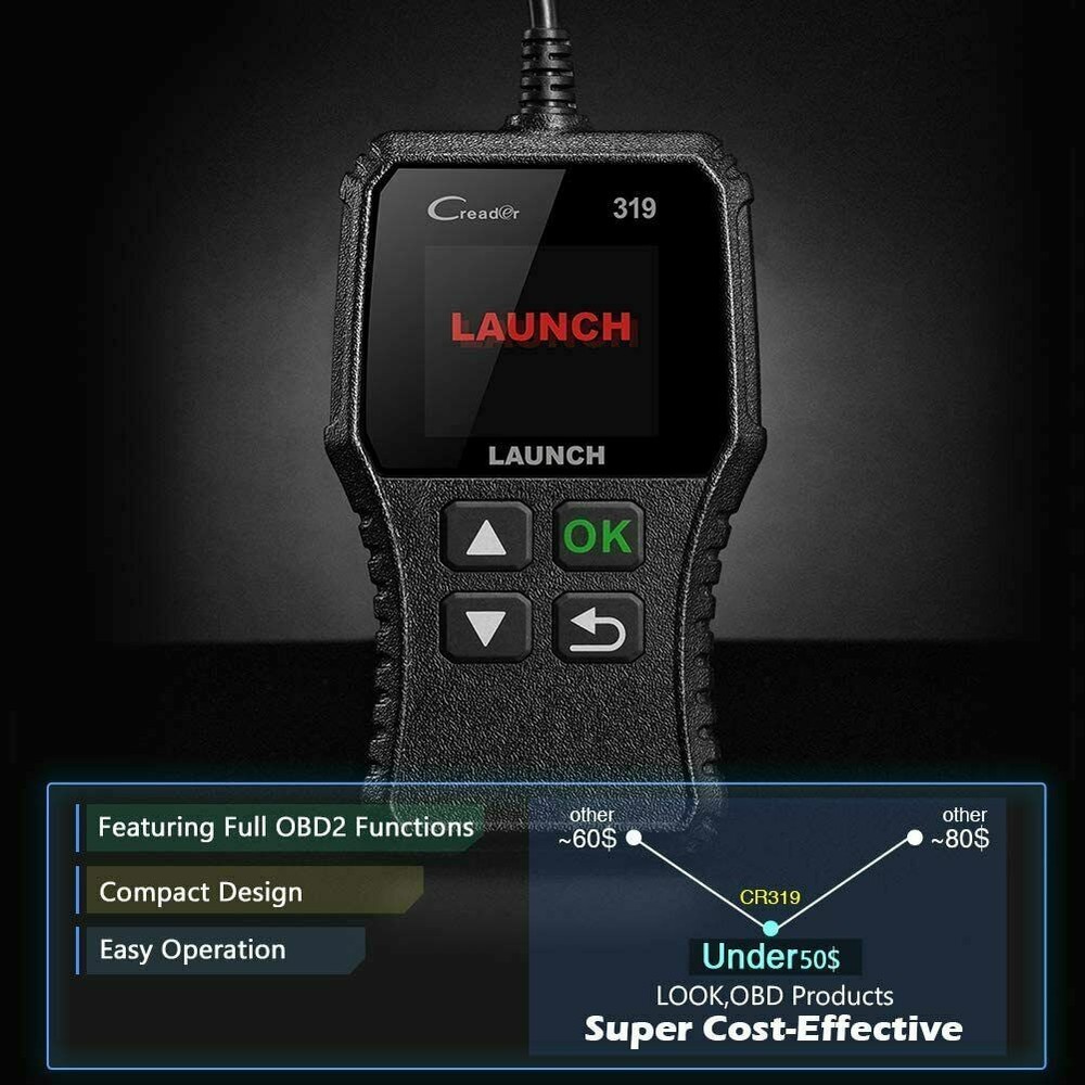 LAUNCH CR319 Car OBD2 OBD Code Reader Scanner Check Engine Fault Diagnostic Tool
