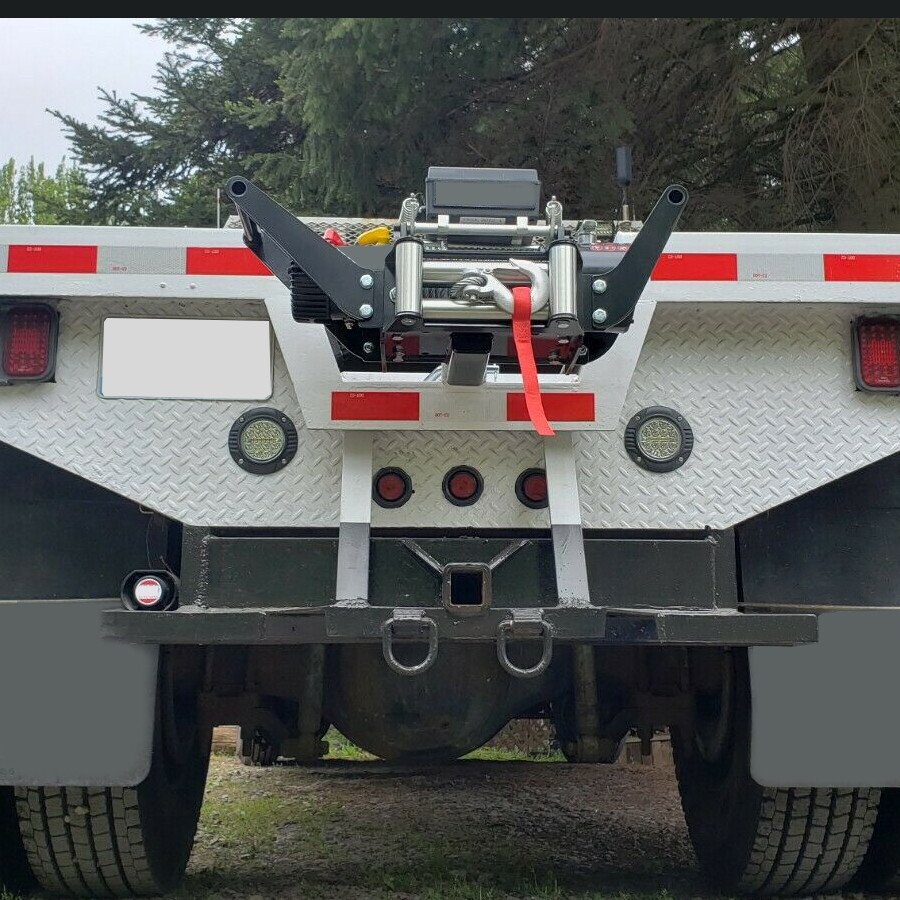 Winch Mounting Plate Bracket Foldable Cradle For Towing Trailer Off-Road