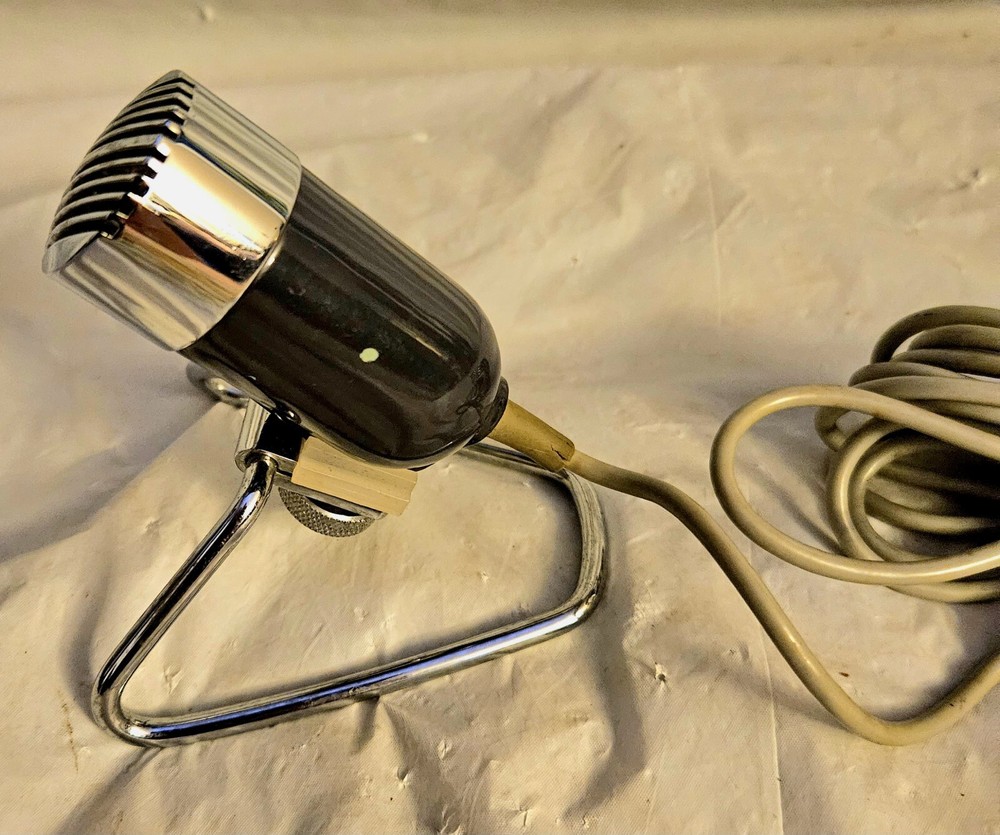 Harmonica Microphone Type CE 102H 1960s Dynamic Rare w Original Stand, Cable