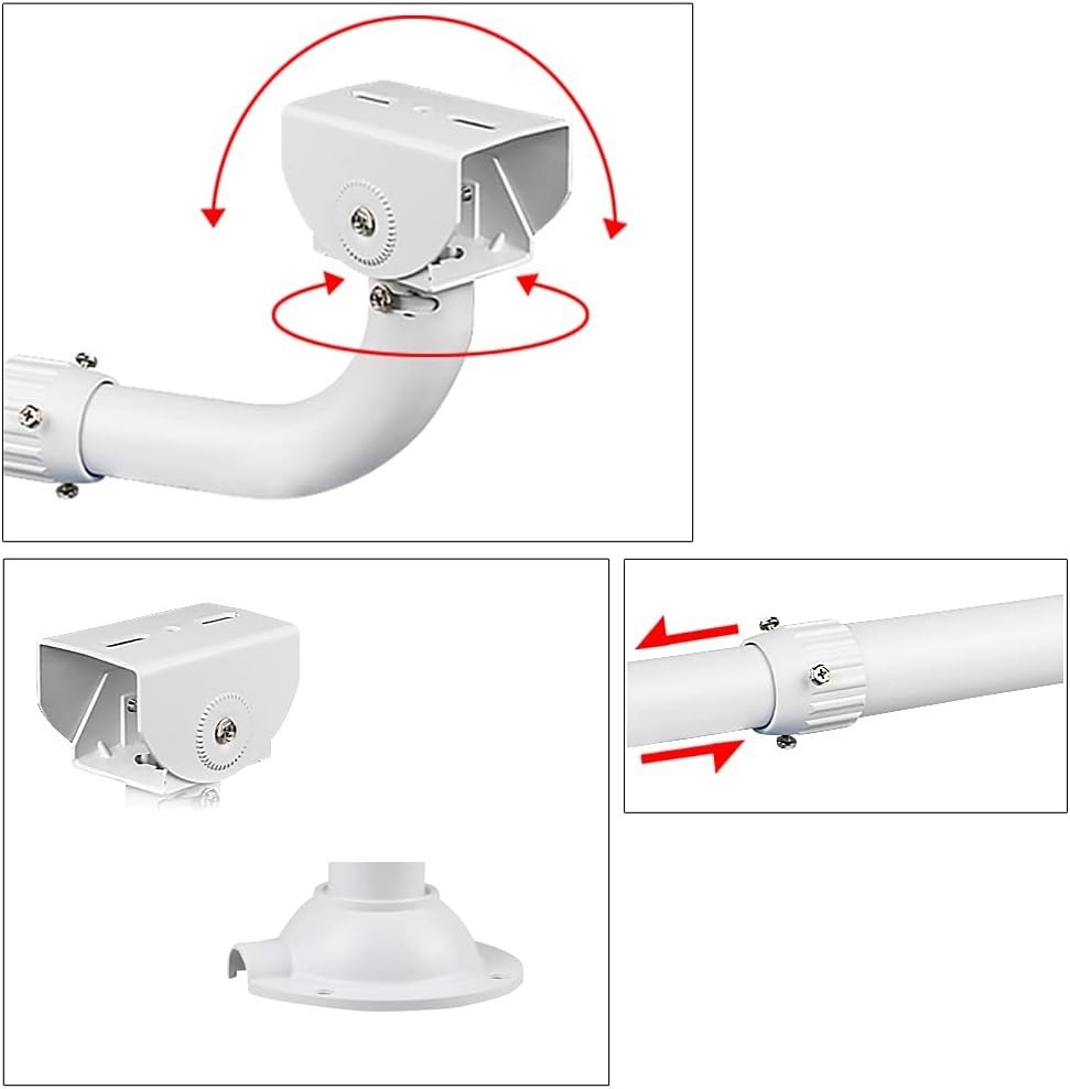 CCTV Security Camera Mount Bracket, Telescopic Adjustable Universal Wall Moun...