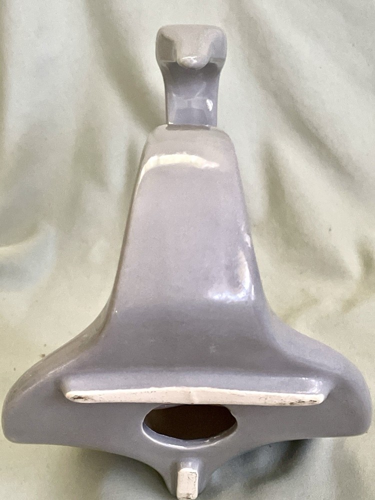 Swan Figurine Bath Accessory Grey Ceramic Modernist MCM