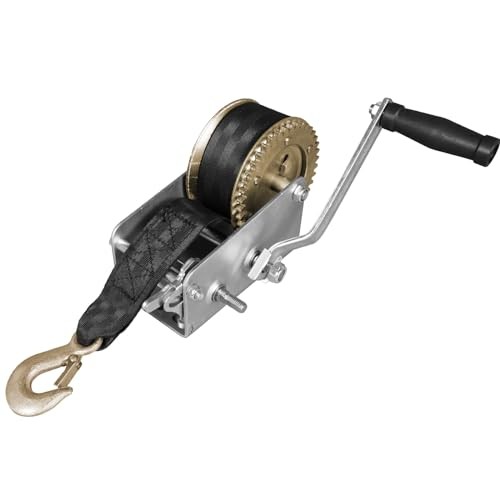 Hand Winch Pulling Capacity, Boat Trailer Winch Heavy Duty Rope Crank 2000 lbs