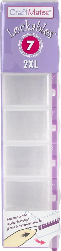 Portable Bead Organizer - 7 Transparent Locking Compartments for Craft Projects