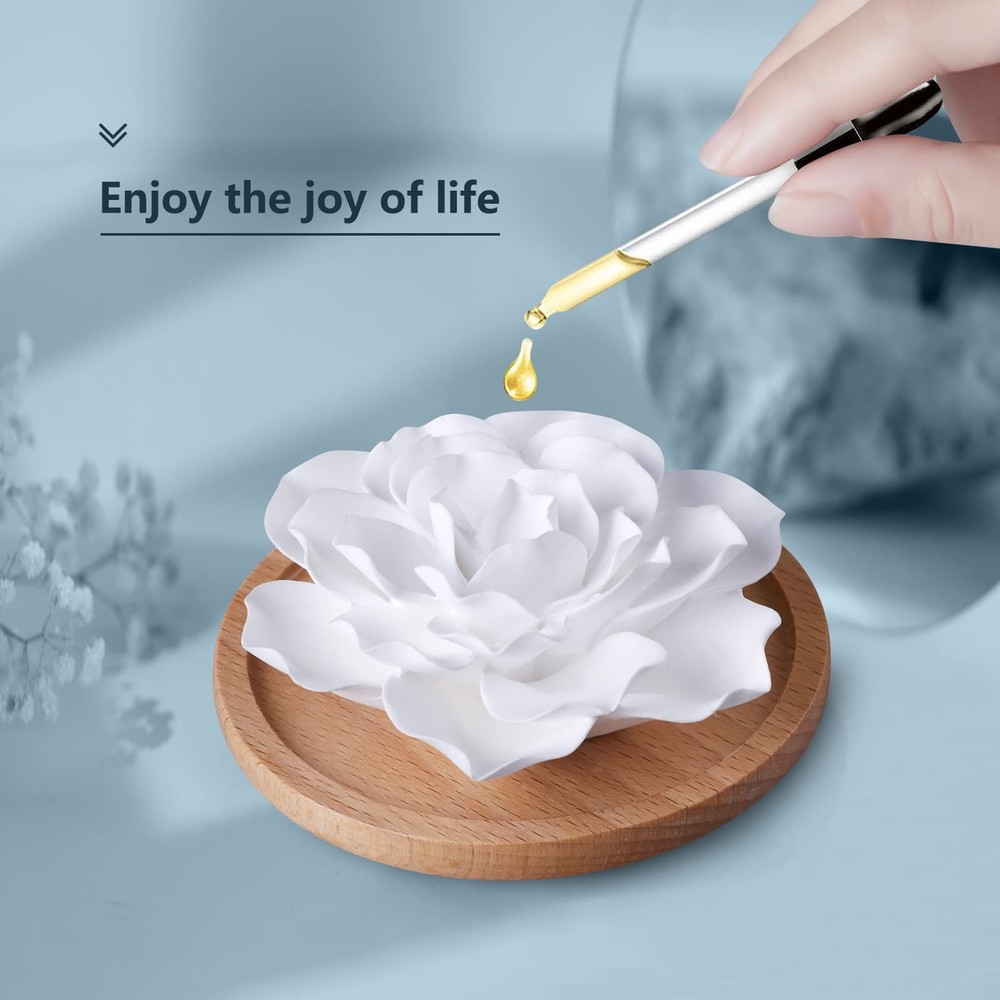 Passive Essential Oil Diffuser,Aromatherapy Mini Ceramic Roses
