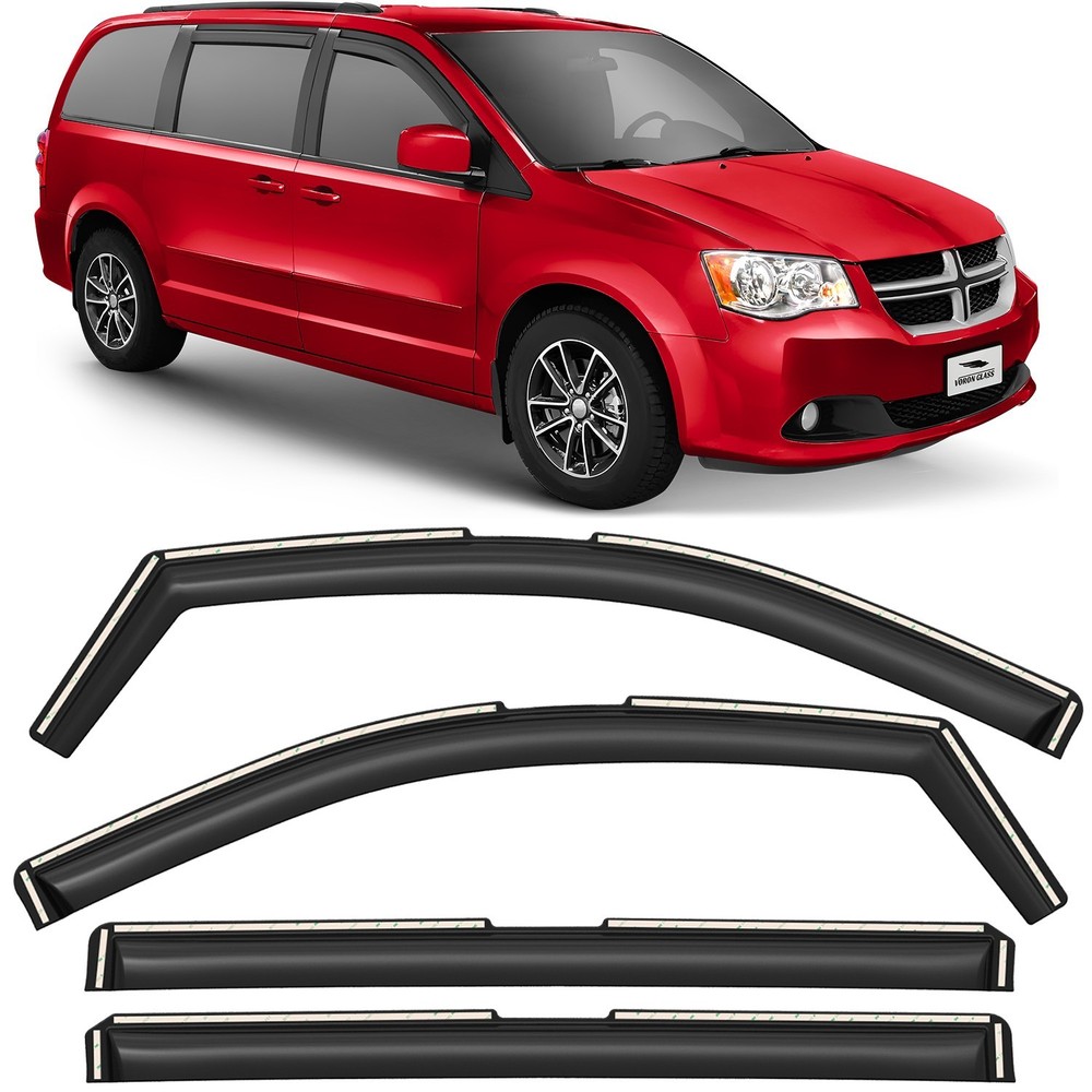 Rain Visors Wind Rain Guards for 2008-2020 Dodge Grand Caravan