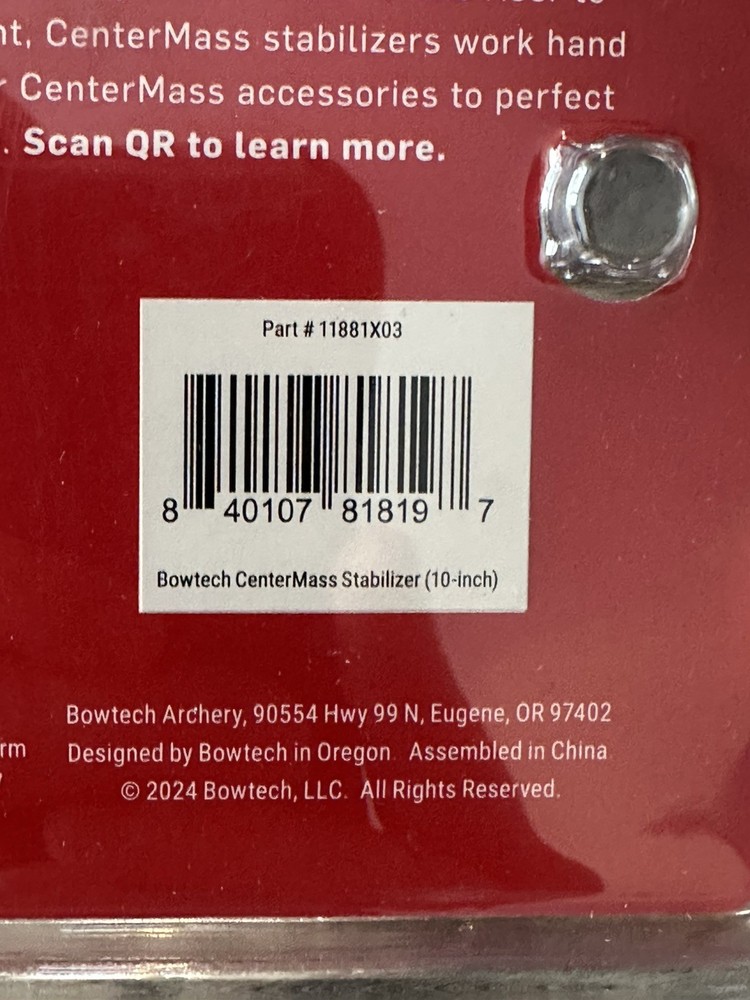 Bowtech CenterMass 10” Stabilizer