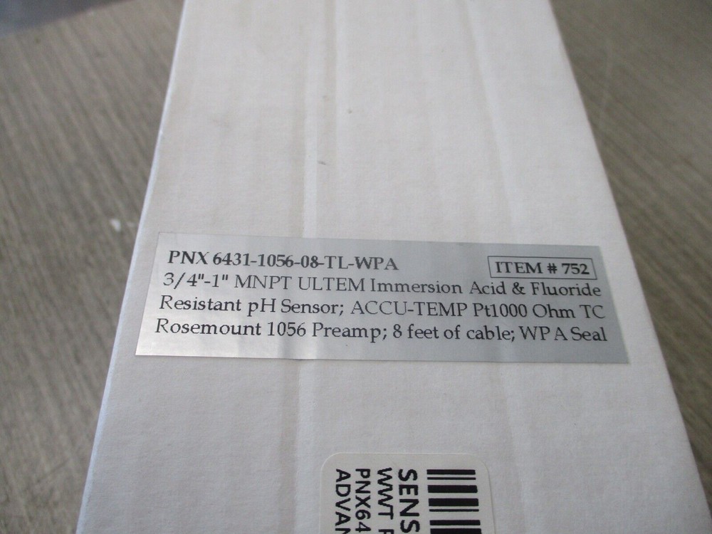 Advanced Sensor Tech Immersion Acid & Fluoride Resistant PH Sensor New Surplus