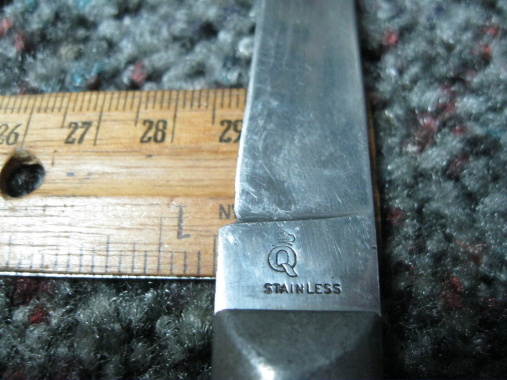 Queen Knife 8 1/2" Blade. Stag Handle.