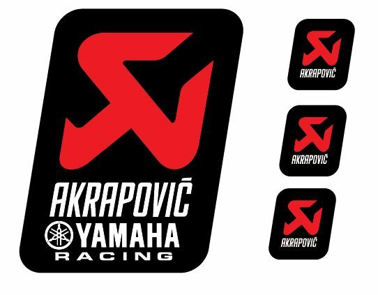 4 Sticker AKRAPOVIC High Temperatures White