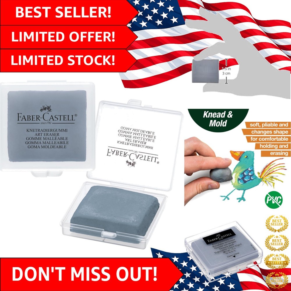 Versatile Kneadable Eraser for Artists - Grey with Convenient Storage Case