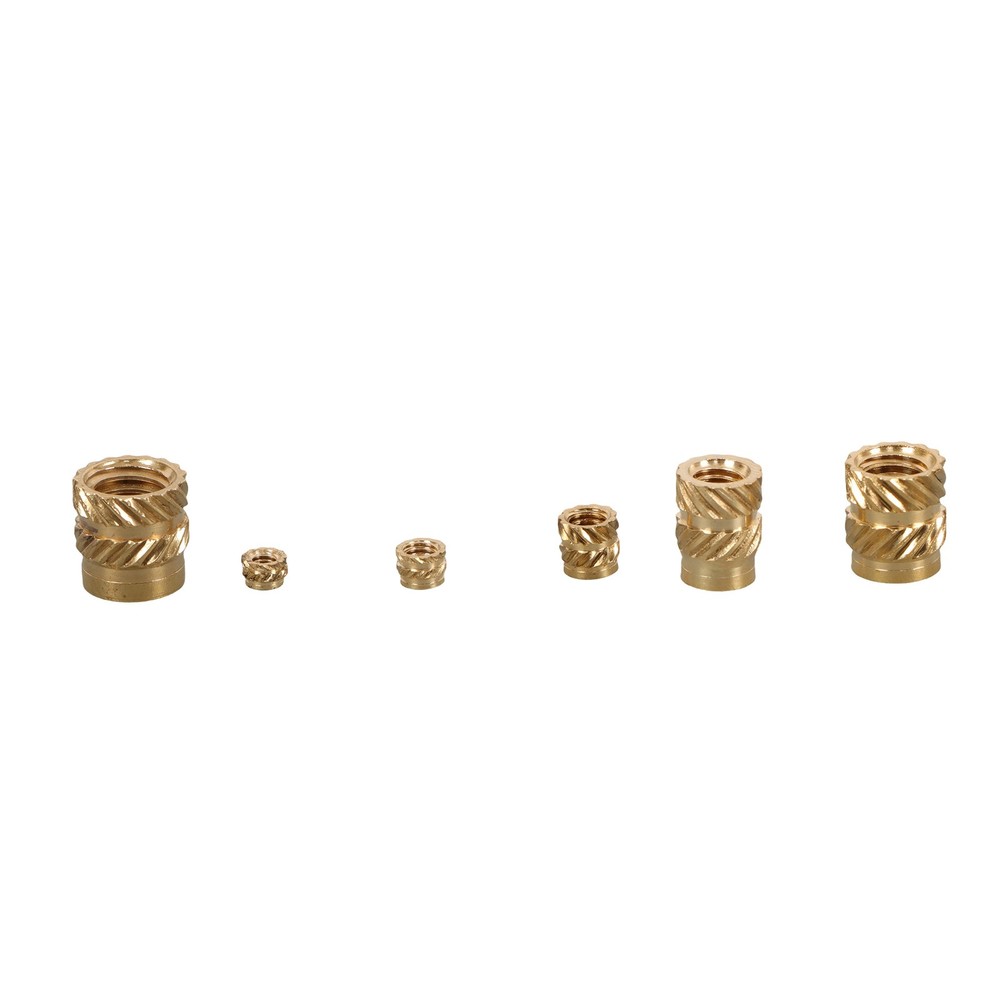 M2 M2.5 M3 - M5 M6 Threaded Inserts, 350Pcs Female Thread Knurled Nuts Kit