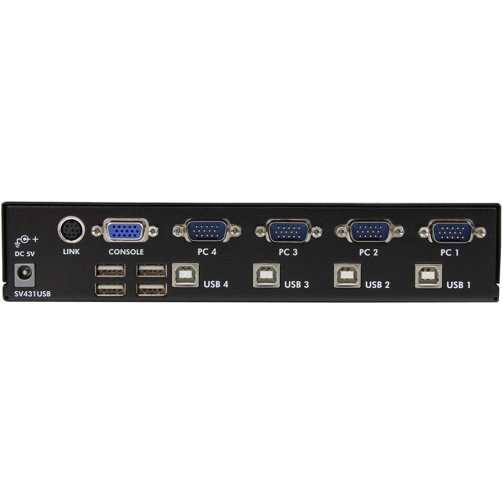 StarTech 4 Port Professional VGA USB KVM Switch with Hub