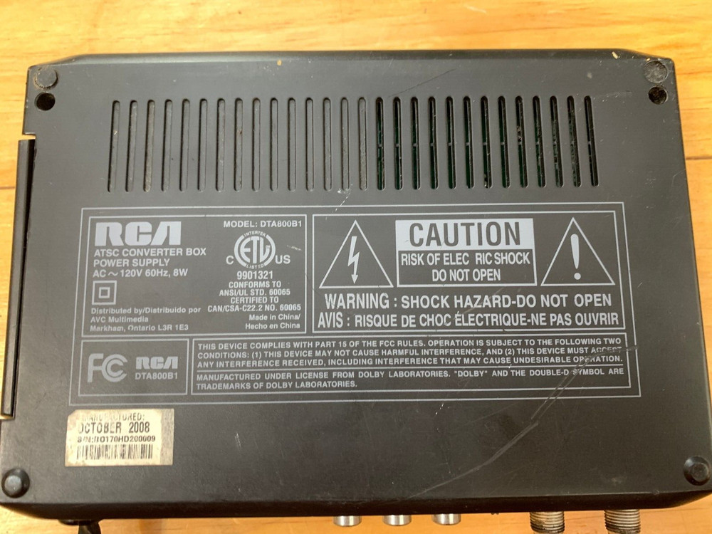 RCA ATSC Converter Box Model DTA800B1 Working