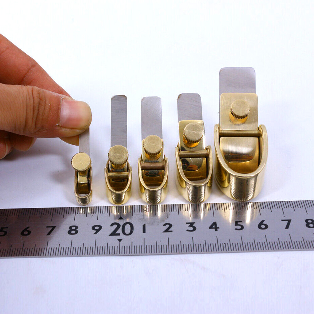 5pcs Violin Making Tools Mini Brass Planes Blade wood project Curved Bottom