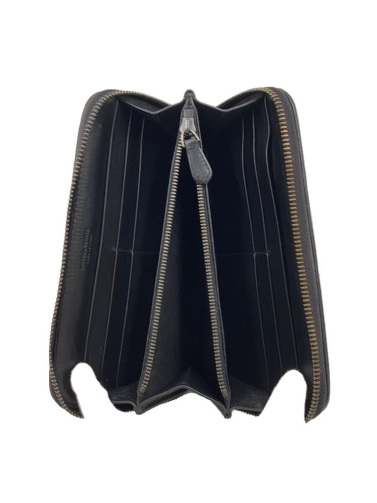 BOTTEGA VENETA Long Wallet Black Solid Men's