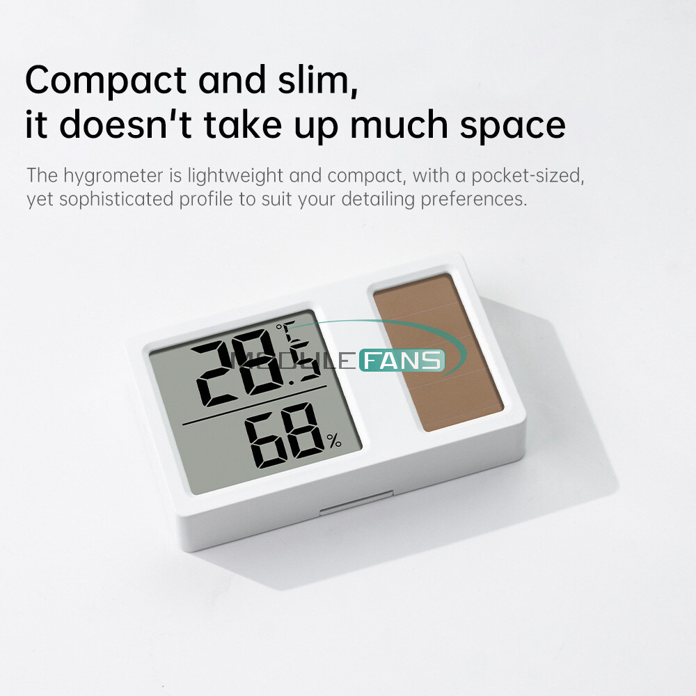 Solar power Temperature and Humidity Meter Mini Digital Thermometer Meter