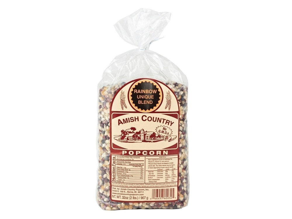 Rainbow Popcorn 2 Pound Retail Package Popcorn Kernels
