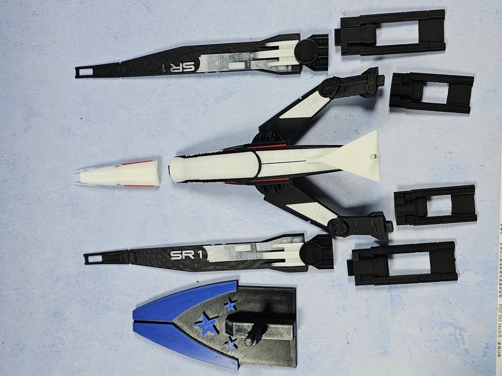 MASS EFFECT SSV Normandy 【 SR1 】Spaceship Painted Model 3D Print