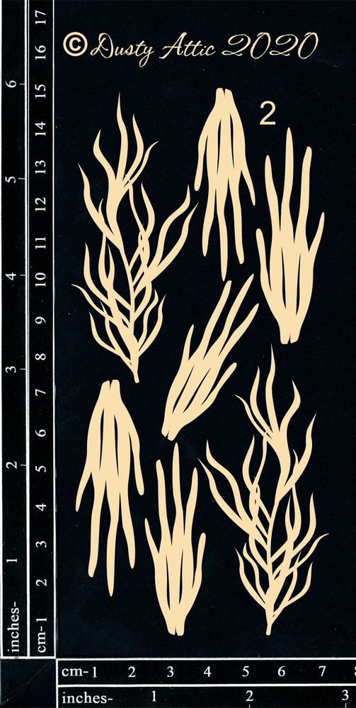 Dusty Attic Chipboard 3x6 - Ocean Elements #2, DA2768