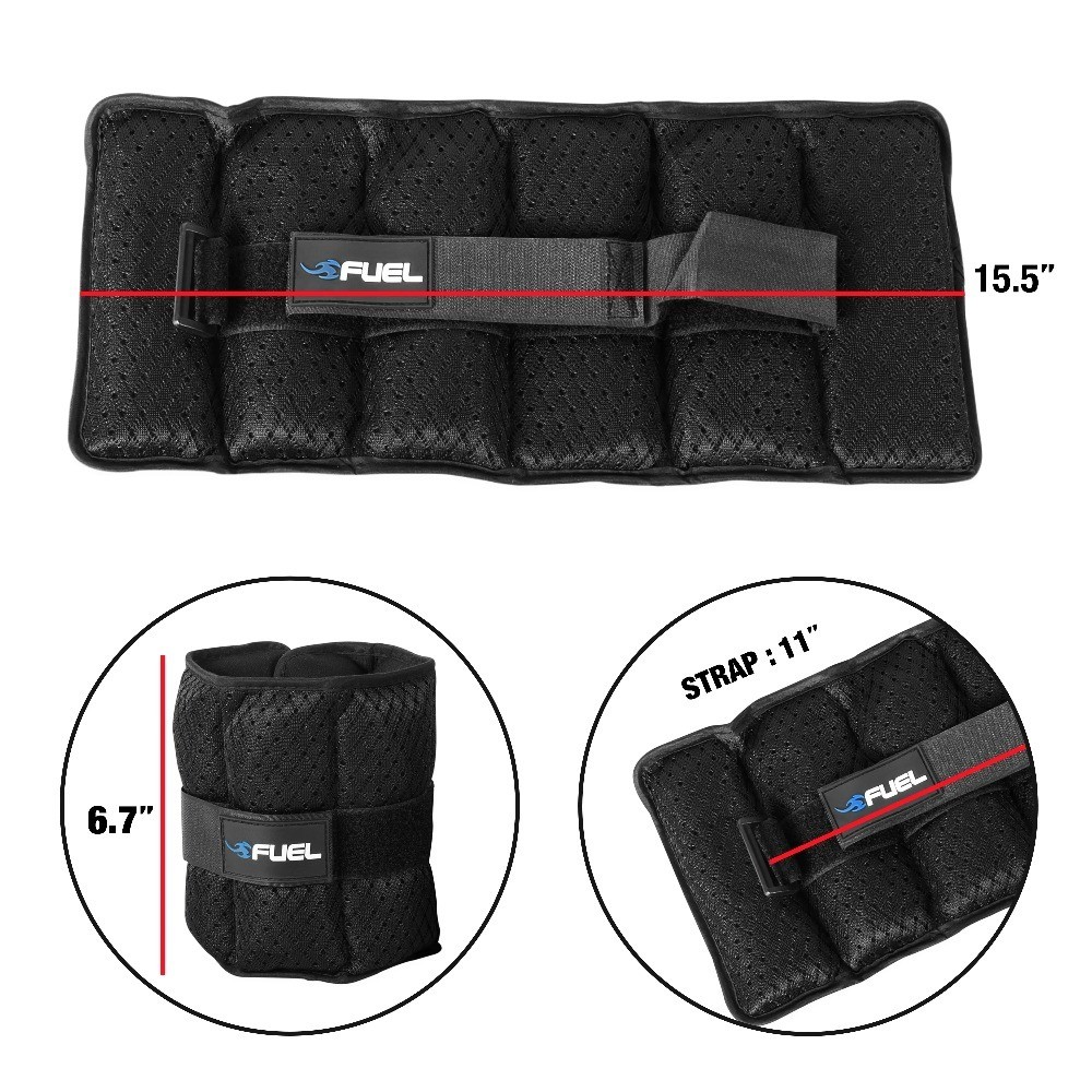 Adjustable Wrist Ankle Weights Pair 5 lbs Each 10 lbs Total Set