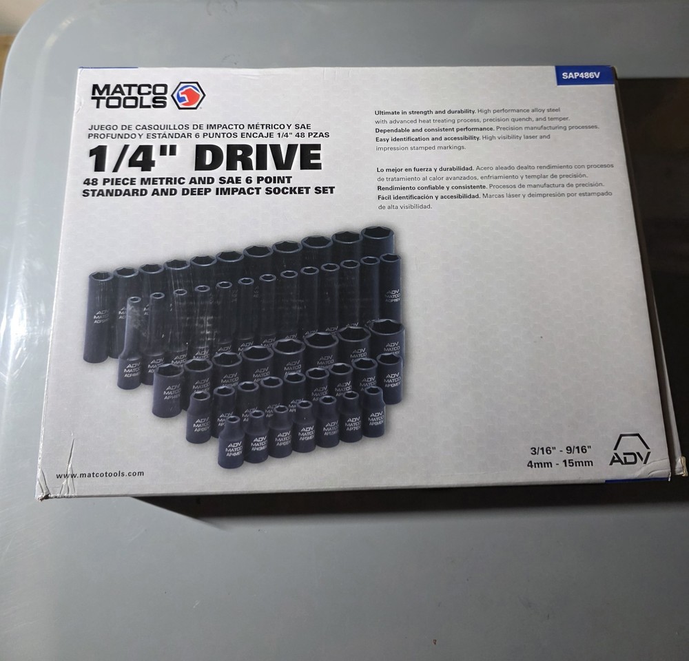 Matco Tools Blow Mold Case For 1/4" Sockets CASE ONLY