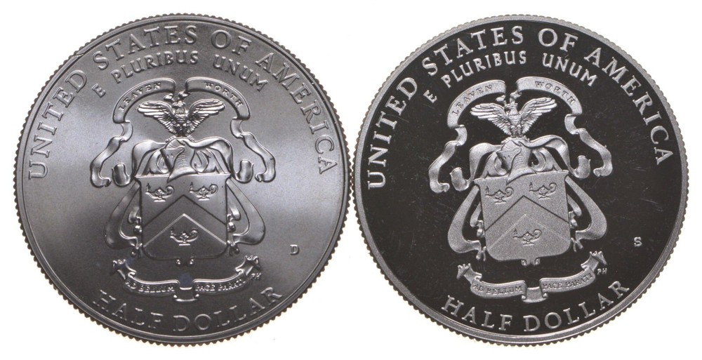 2013 Proof & Unc 5 Star Generals Commemorative Half Dollar Set