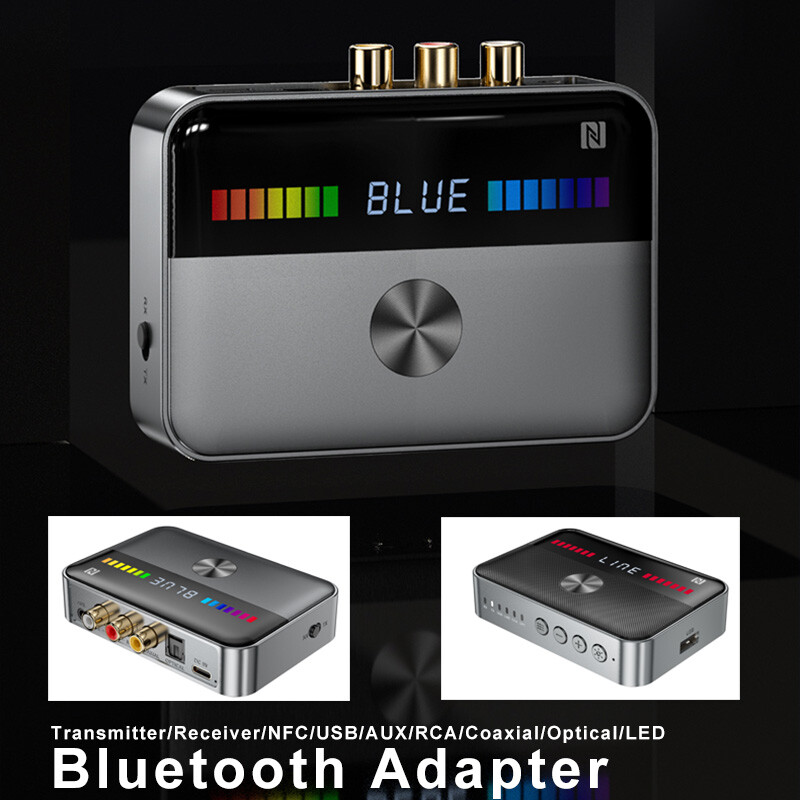 NFC Bluetooth Audio Receiver/Transmitter Fr Speaker/TV/Amplifier AUX/RCA/Optical