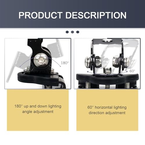 2 PCS LED Light Bar Mounting Bracket – Safety Cushioning Metal Structure