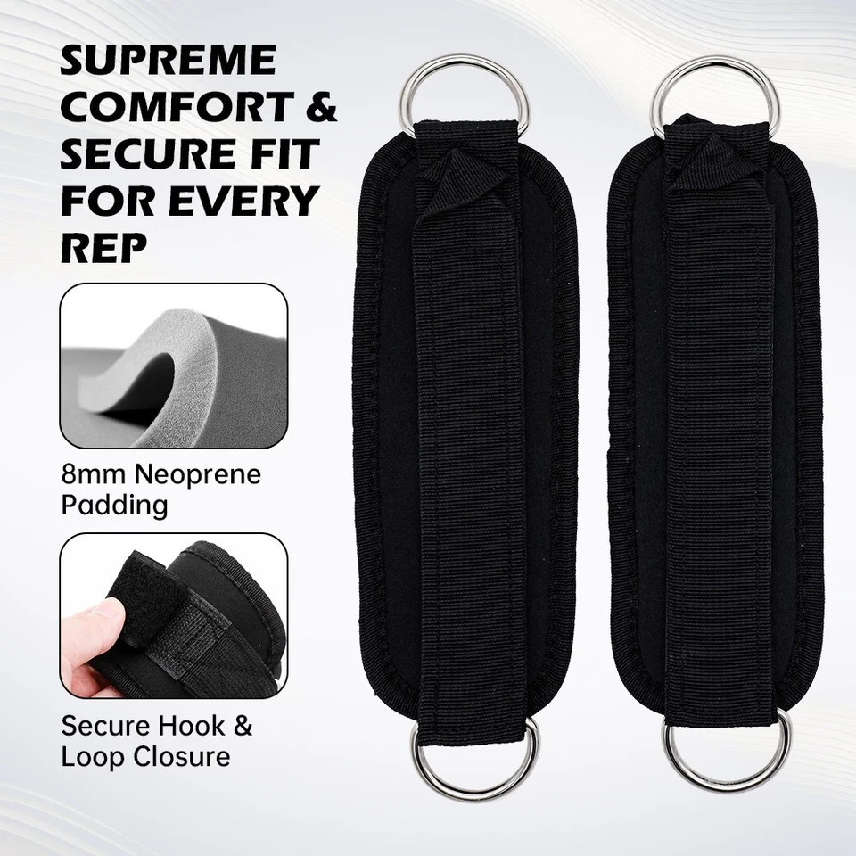 Ankle Straps for Cable Machines | Ideal for Glute Kickbacks & Leg Exercises