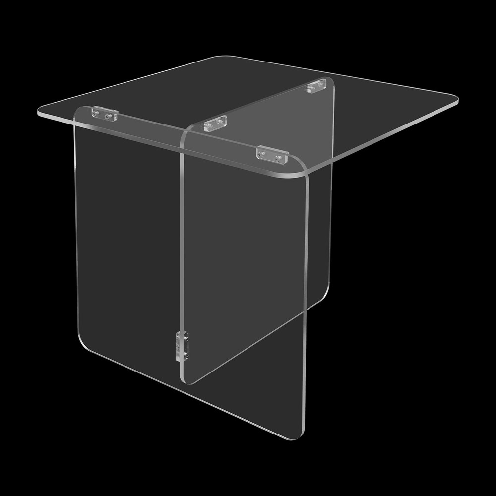 Acrylic Side Table, End Table, Free Standing Clear Modern Bedside Table