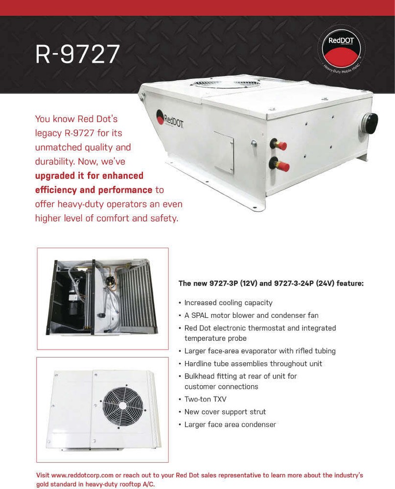 Red Dot AC Unit 24v Rooftop Mount R-9727-3-24P